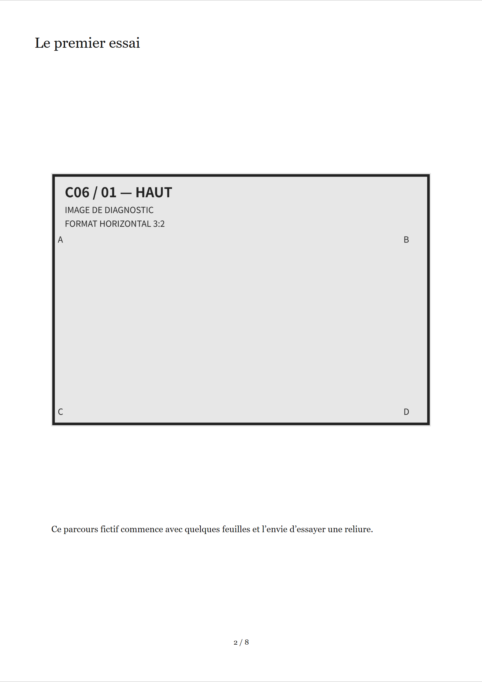 C06, page 2 sur 8 : rendu A4 avec 1 images de diagnostic