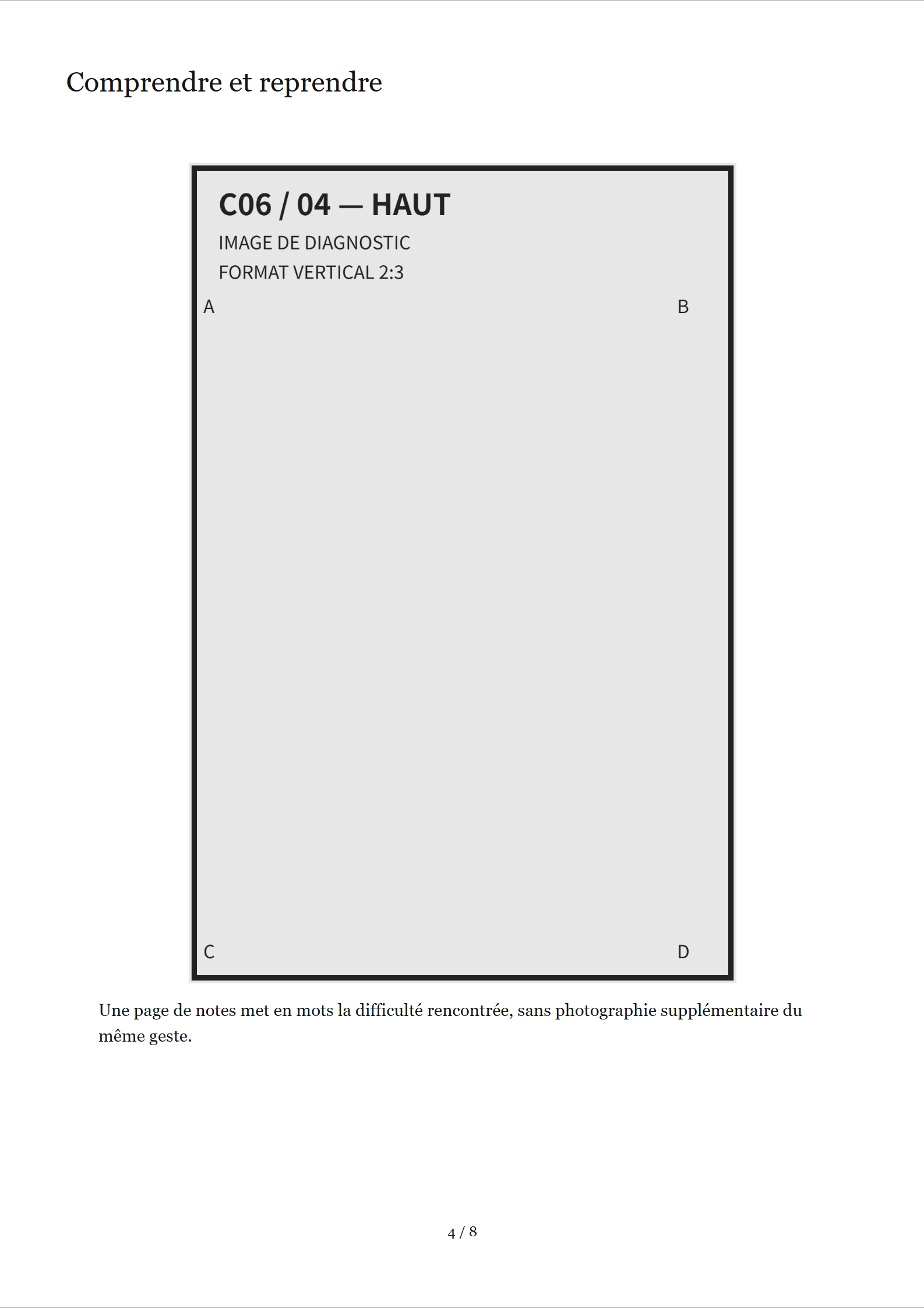 C06, page 4 sur 8 : rendu A4 avec 1 images de diagnostic