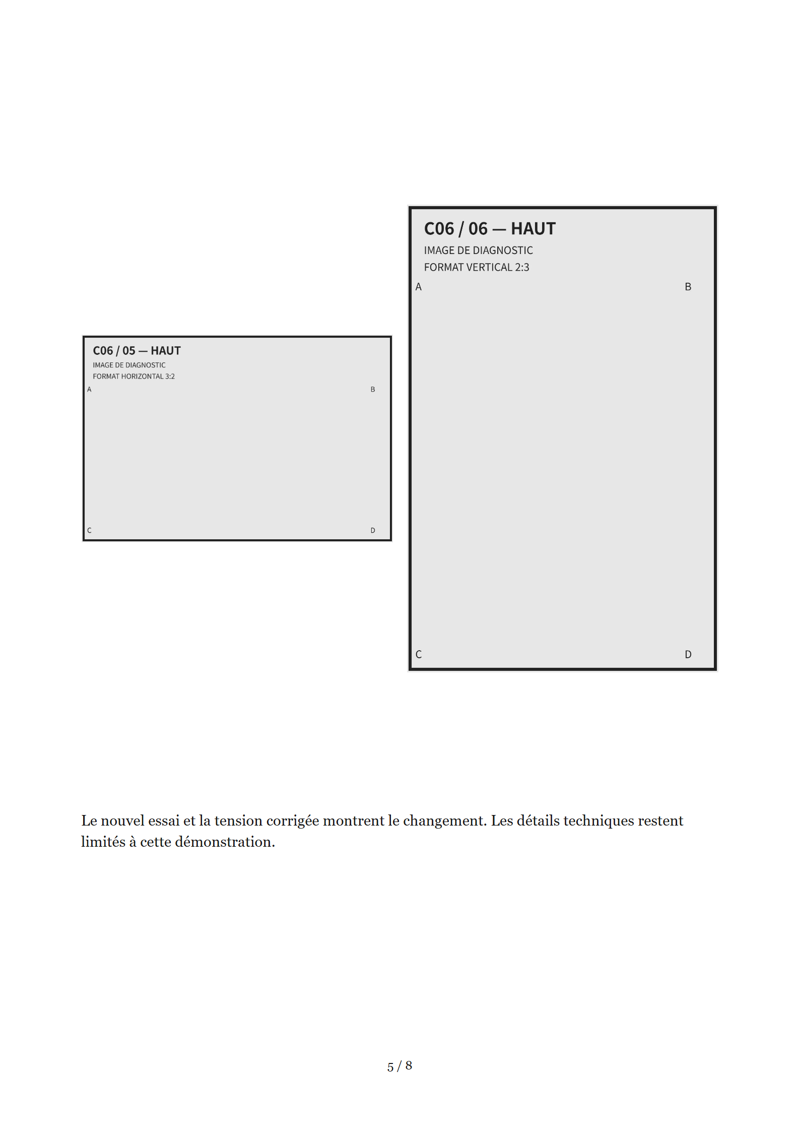 C06, page 5 sur 8 : rendu A4 avec 2 images de diagnostic